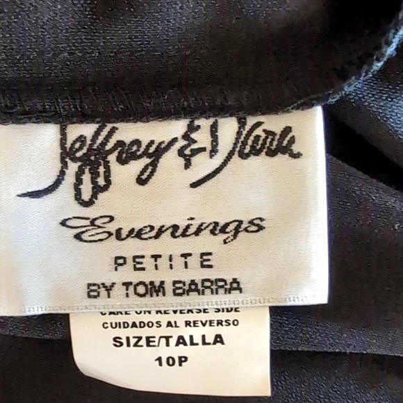 Jeffrey and Dara Evenings Open Front Black Pink Dressy Jacket and Shell Size 10P - Picture 5 of 6